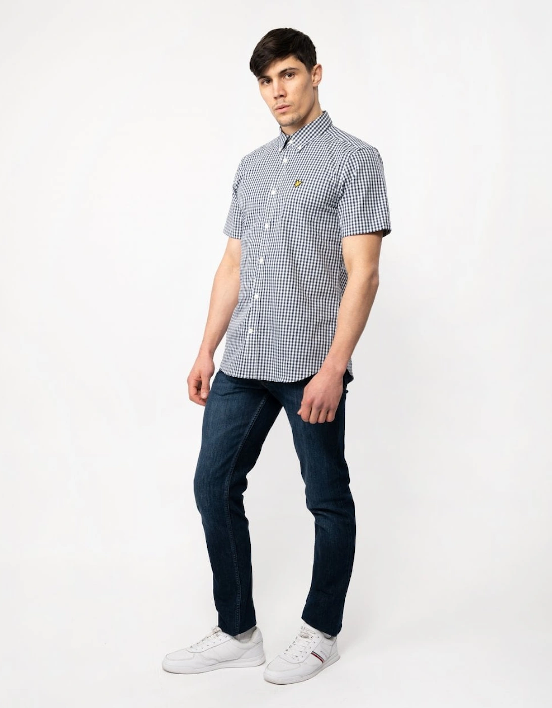 Lyle & Scott Mens Short Sleeve Slim Gingham Shirt