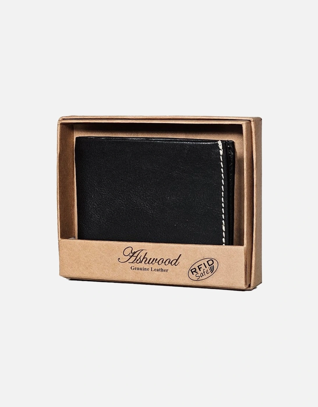 Ashwood RFID Leather Mens Wallet Black