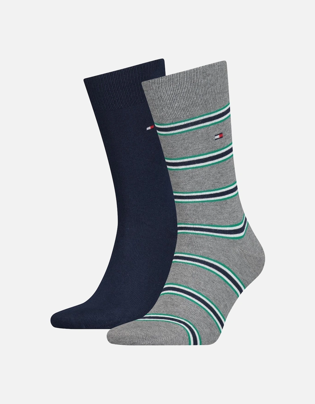 2 Pack Men's Tommy Stripe Sock, 2 of 1