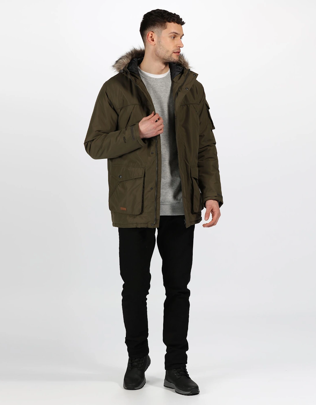 Mens Salinger II Faux Fur Insulated Parka