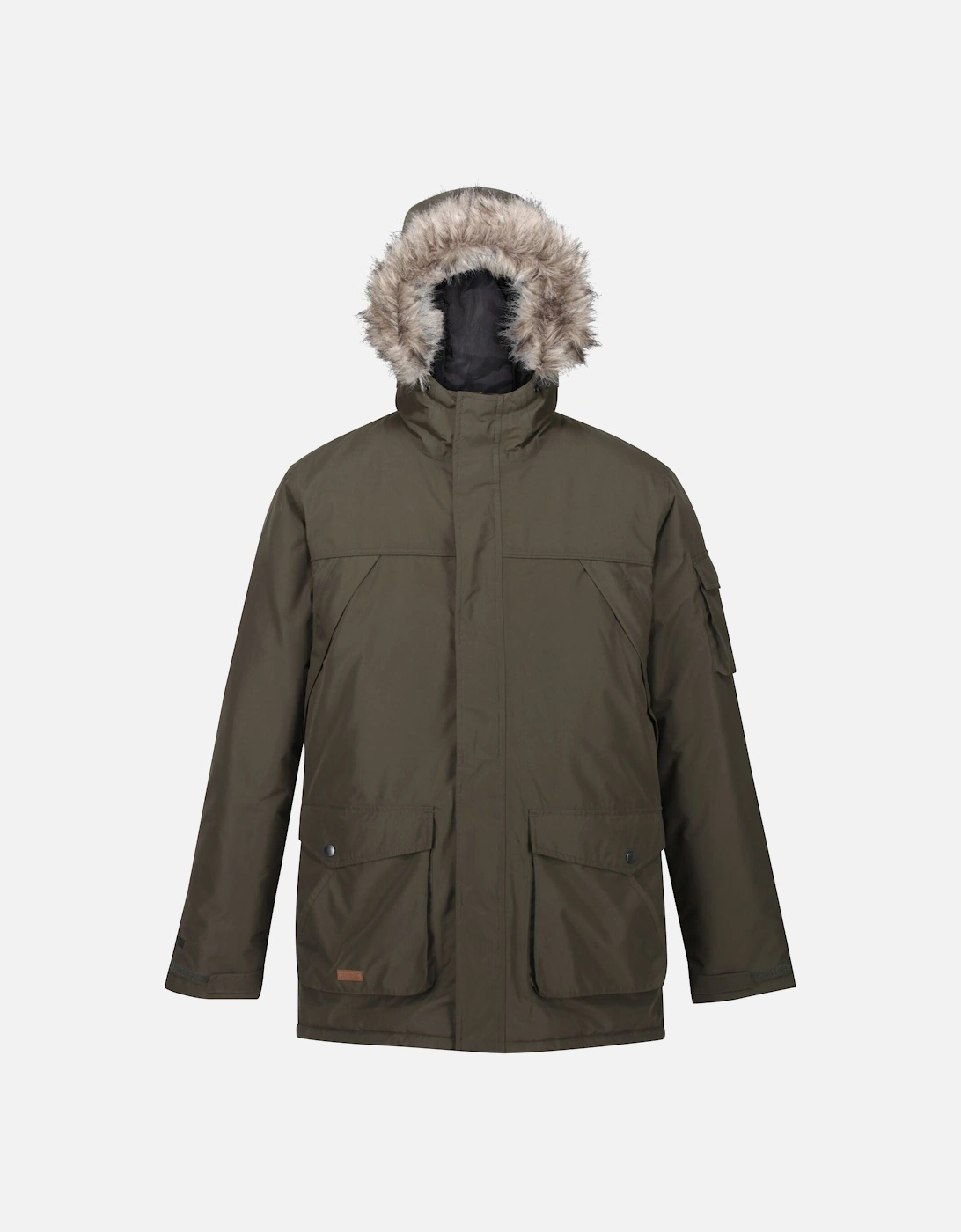 Mens Salinger II Faux Fur Insulated Parka, 6 of 5