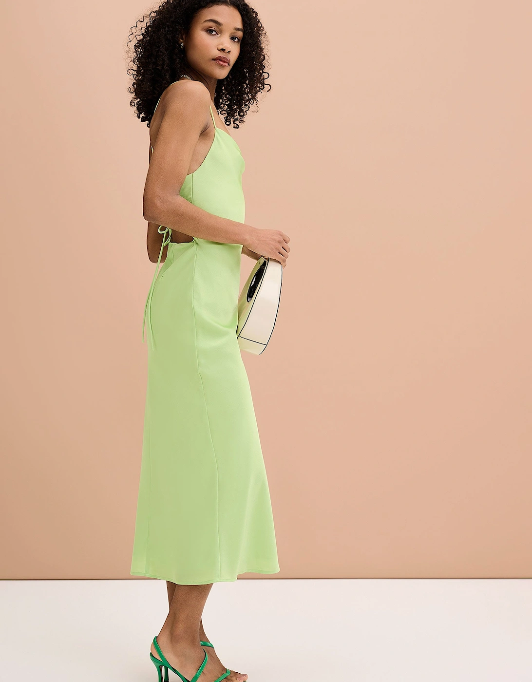 Riviera Midi Dress in Apple Green