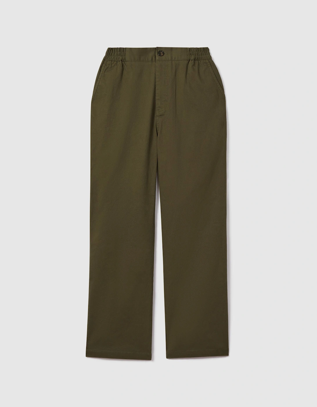 Elasticated Waist Cotton Blend Trousers, 2 of 1