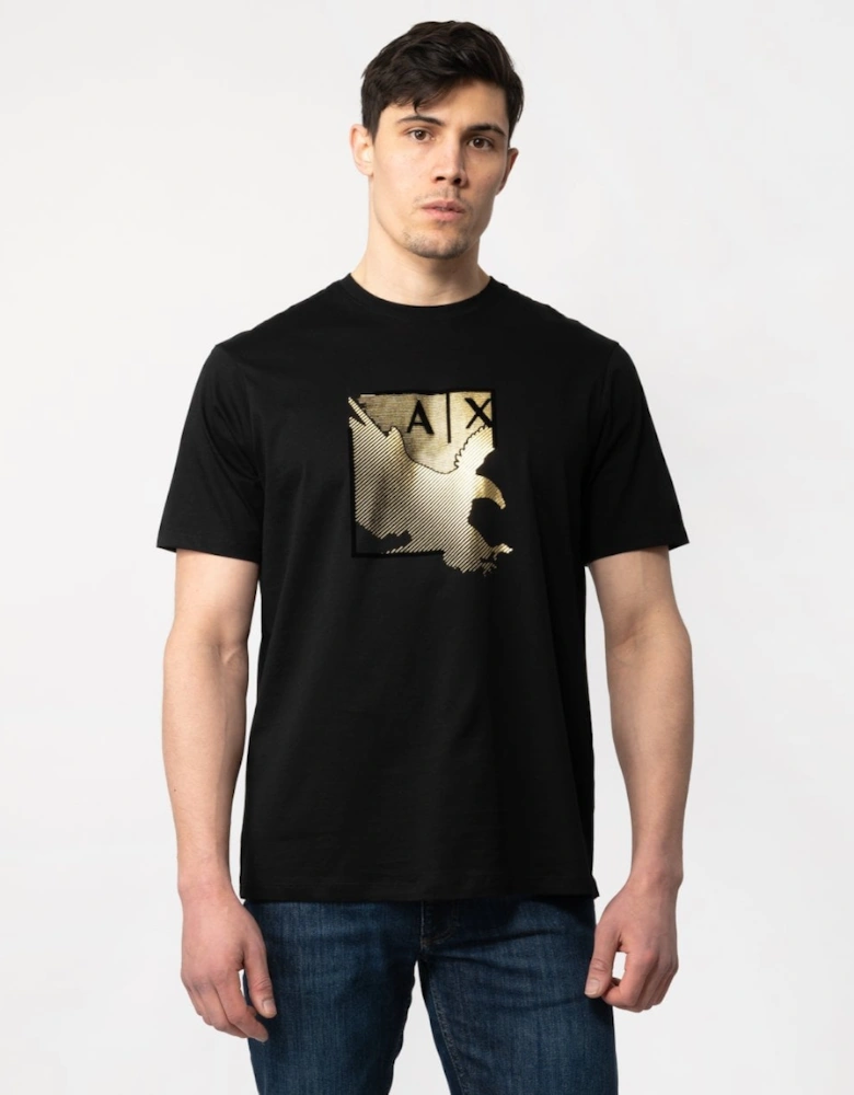 Mens Metallic Eagle Graphic T-Shirt