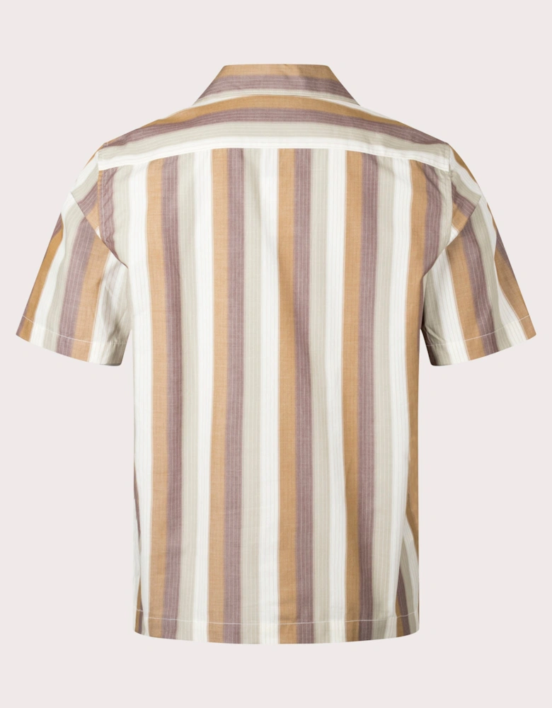 Ombre Stripe Revere Collar Shirt