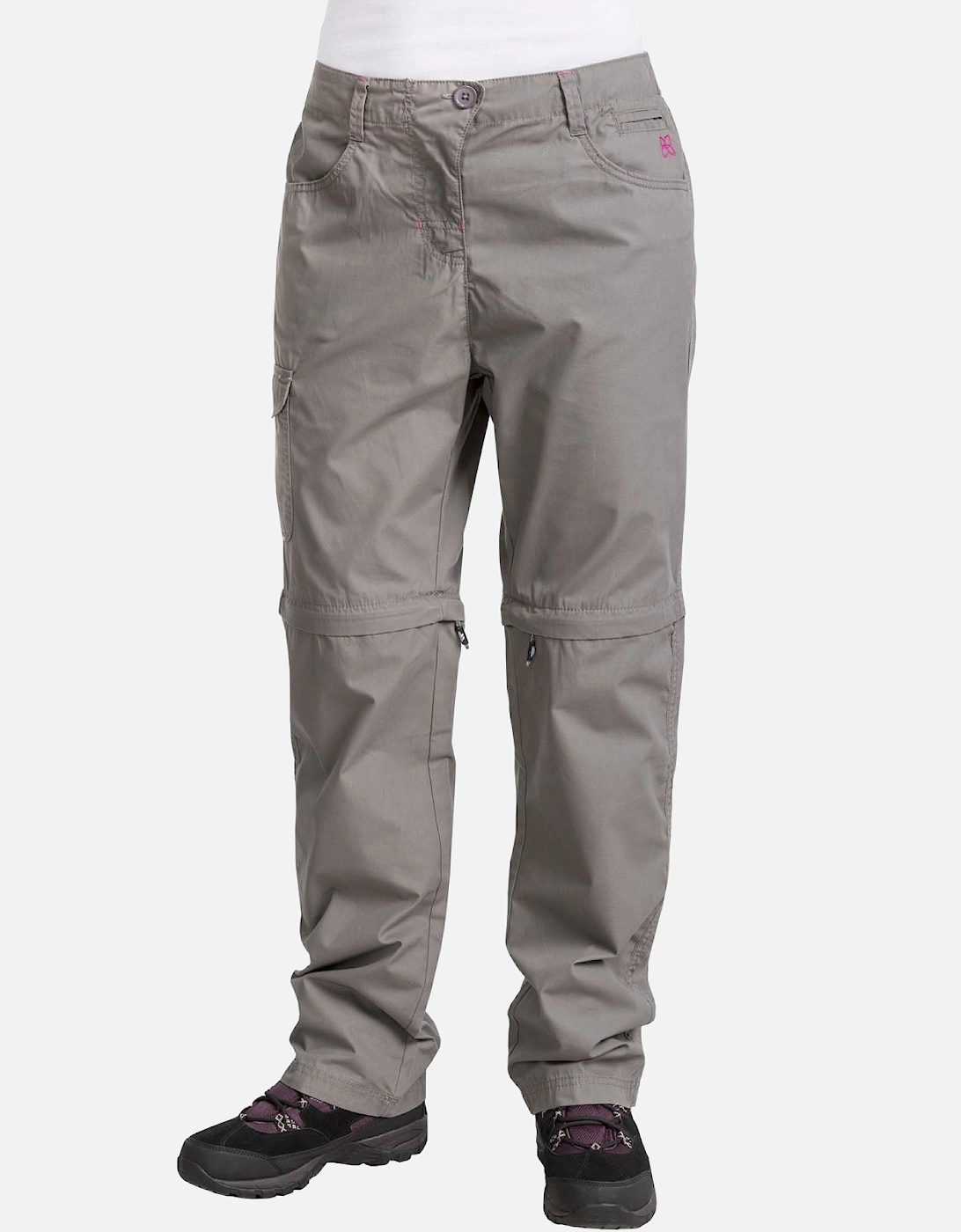 Womens Rambler Zip Off Walking Cargo Trousers - Grey, 6 of 5