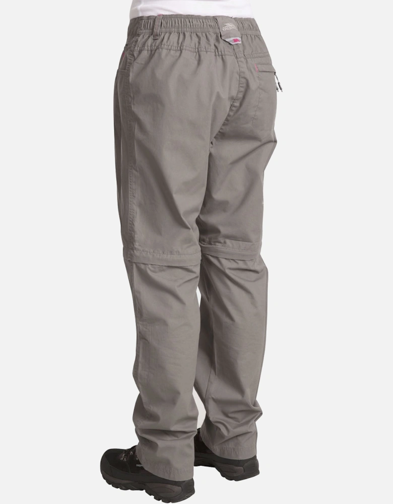 Womens Rambler Zip Off Walking Cargo Trousers - Grey