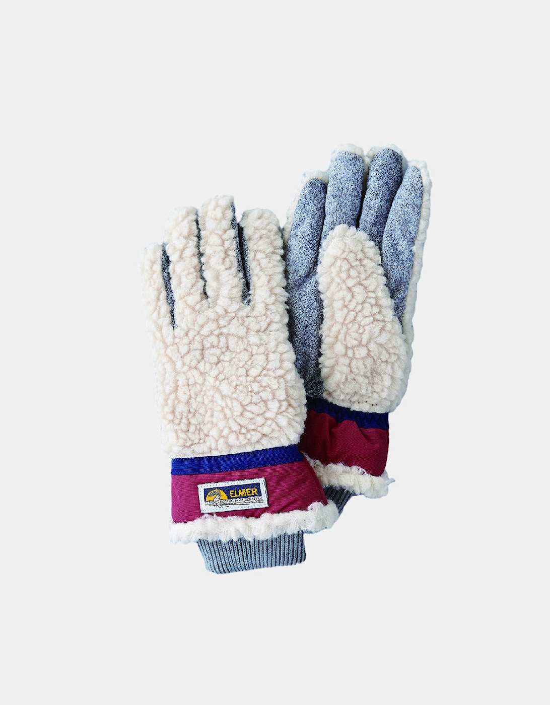 353 Wool Pile Gloves - Beige/Wine, 2 of 1