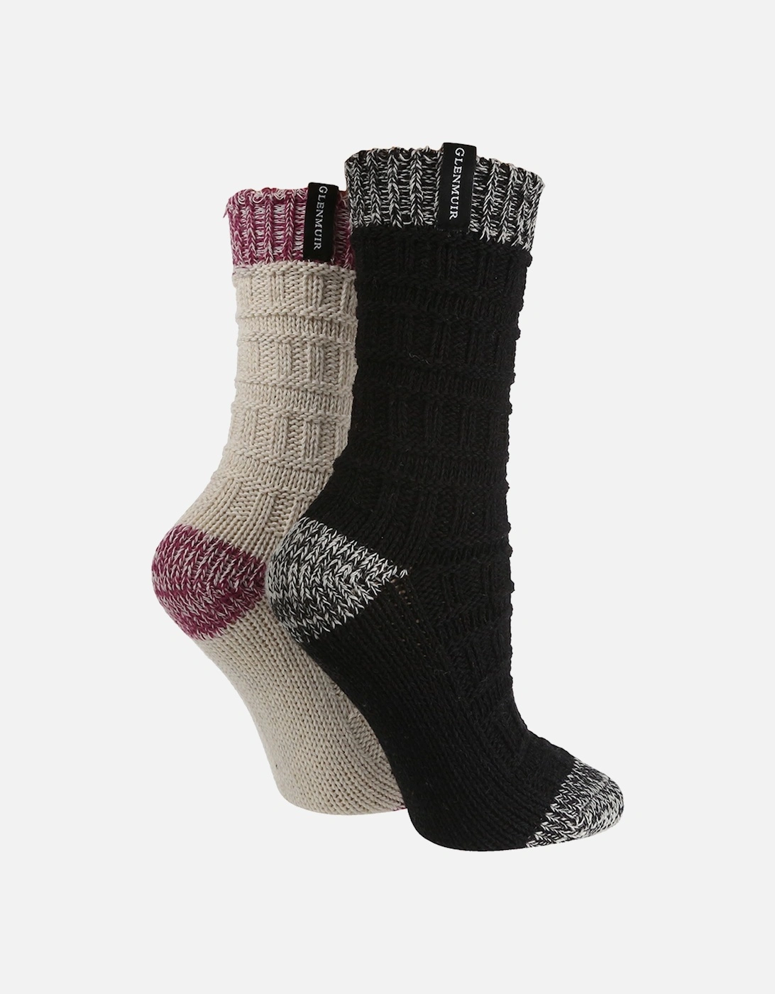 2 PAIR LADIES FASHION BOOT SOCKS, 2 of 1