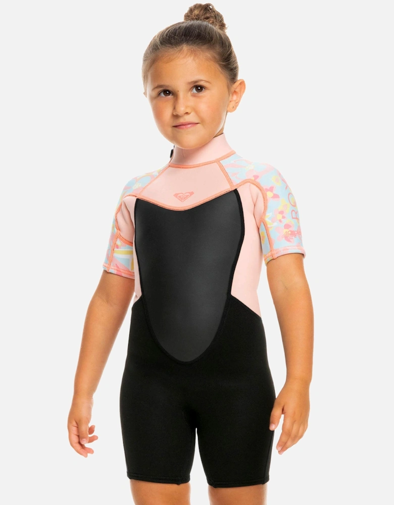 Kids 2/2mm Prologue Short Sleeve Back Zip Springsuit - Tanager