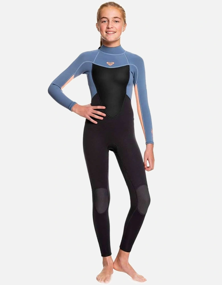 Kids 3/2mm Prologue Back Zip Full Length Wetsuit - Cloud Black