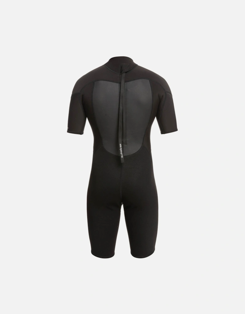 Mens 2/2mm Prologue Short Sleeve Back Zip Wetsuit - Black