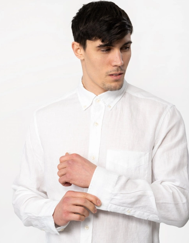 Mens Regular Linen Long Sleeve Shirt