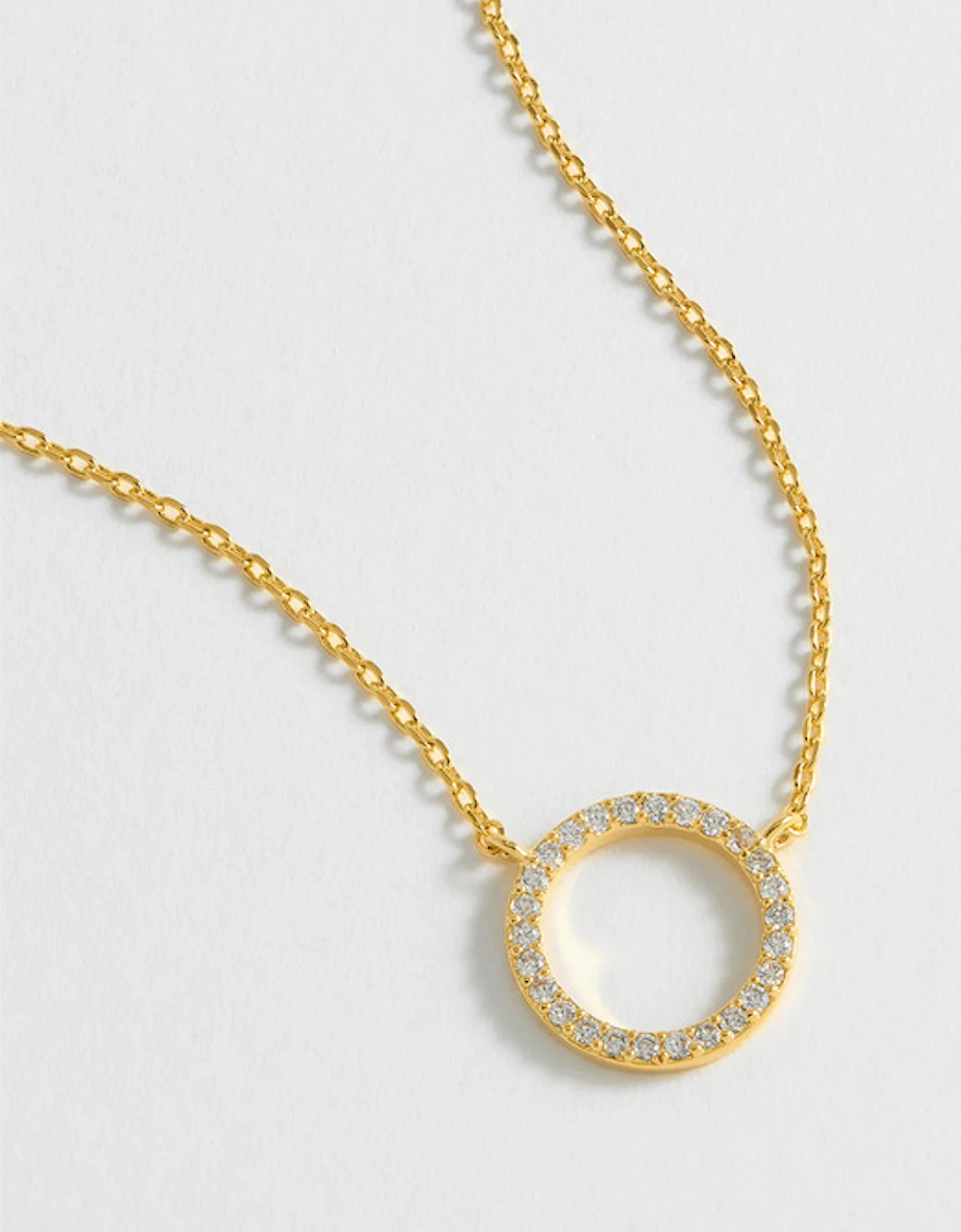 Large Pave Set CZ Necklace Gold Plated, 5 of 4