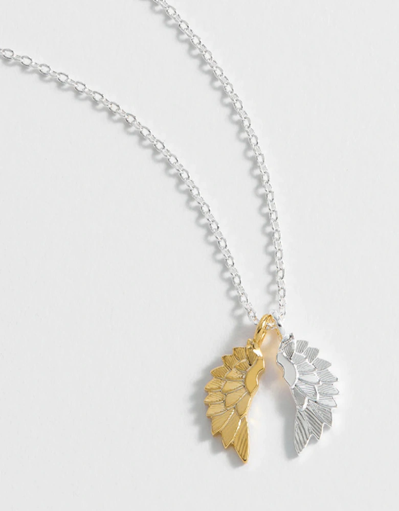 Wing Necklace Silver & Gold Plated She Believed She Could So She Did