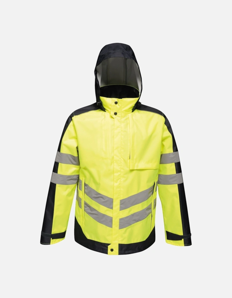 Mens Hi-Vis Waterproof Insulated Reflective Jacket