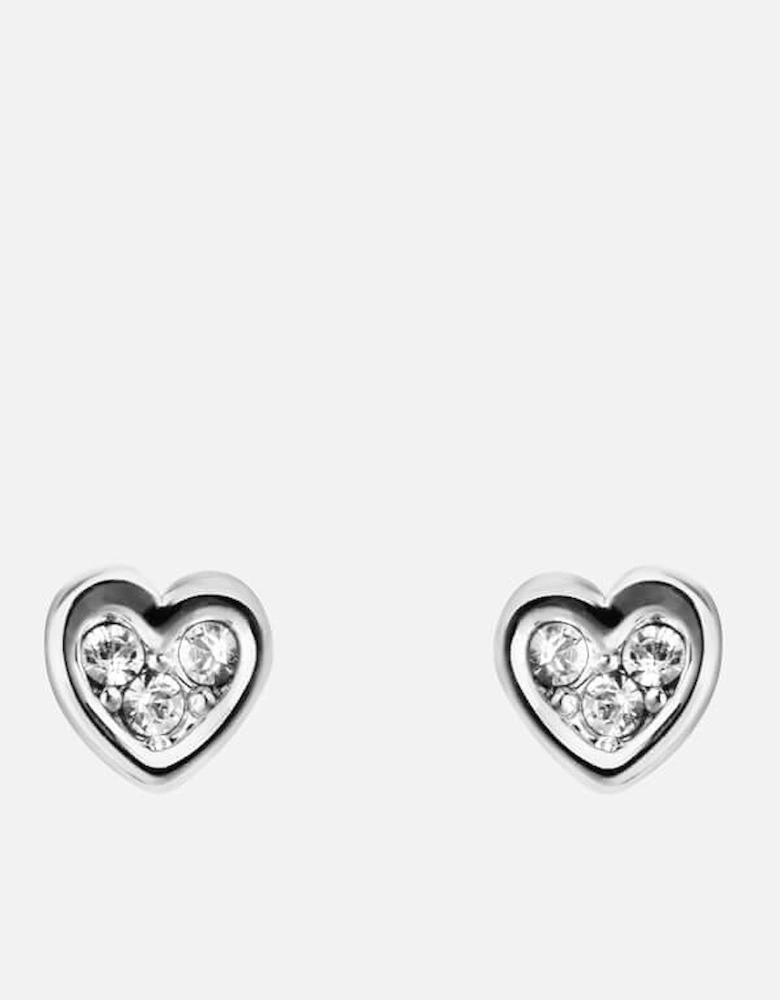 Women's Neena Nano Heart Stud Earrings - Silver
