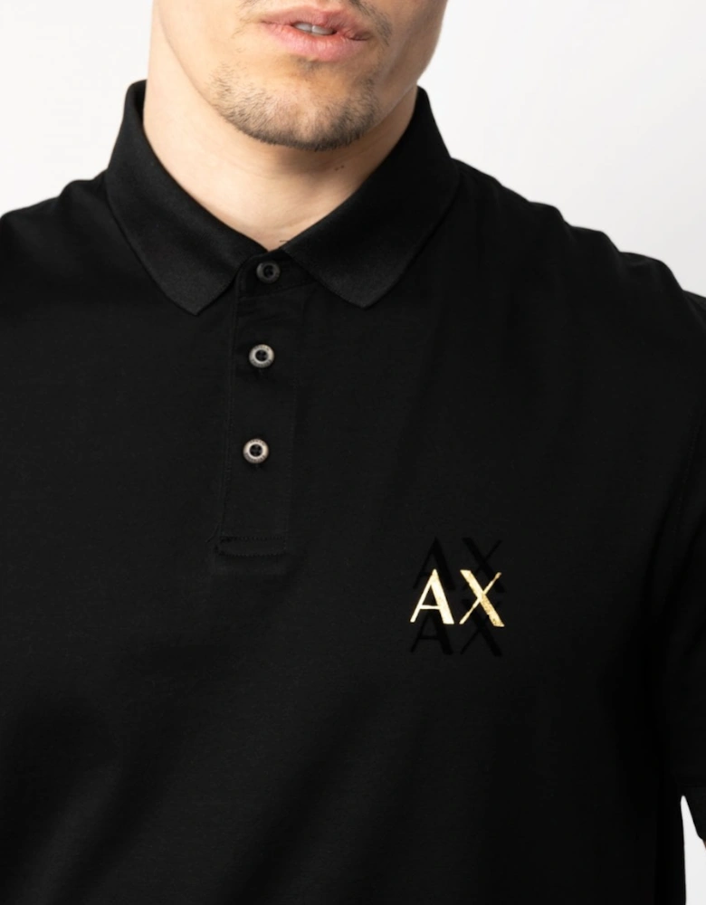 Mens Gold AX Logo Polo Shirt