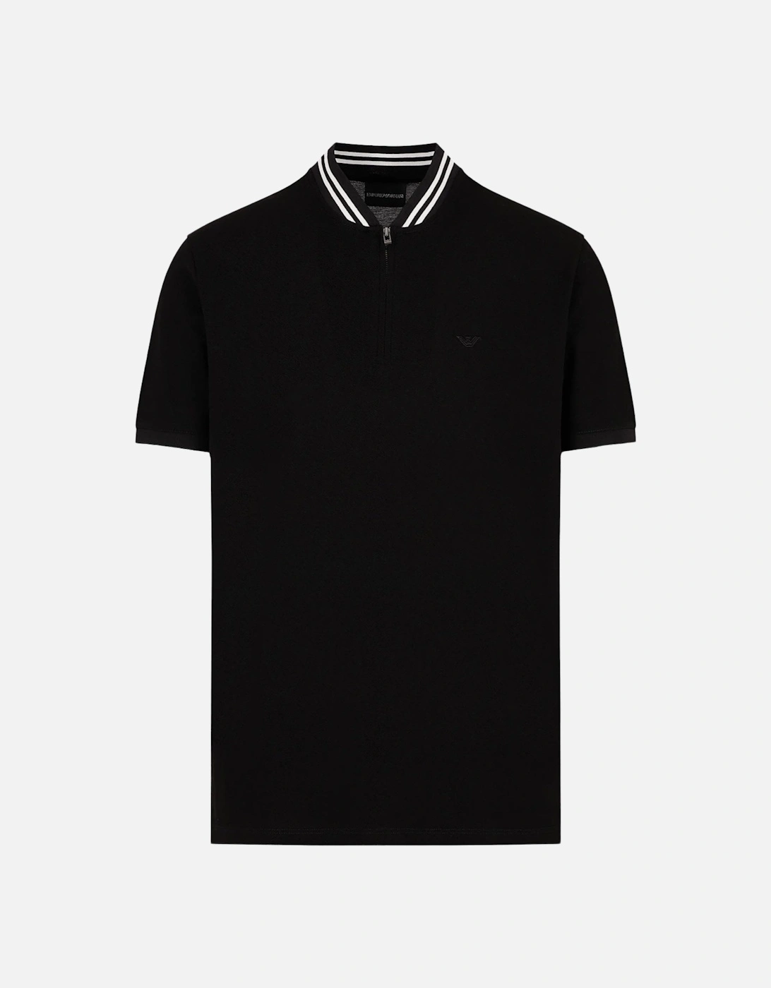 Contrast Trim Polo Shirt Black, 2 of 1