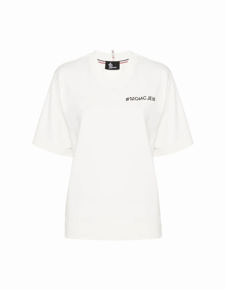 Womens Branded Cotton T-shirt White