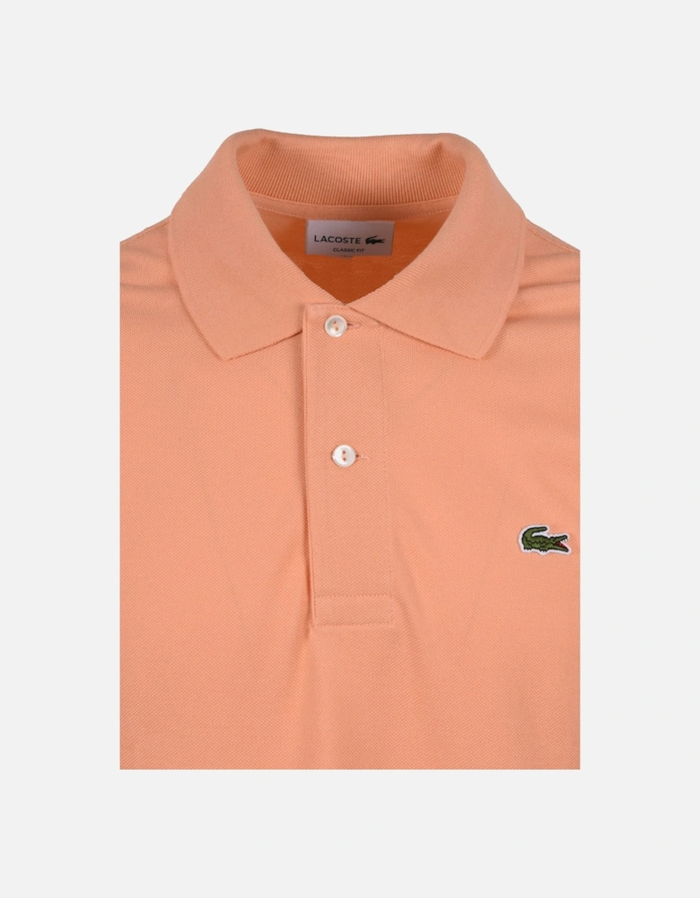 L.12.12 Piqué Cotton Polo Peach