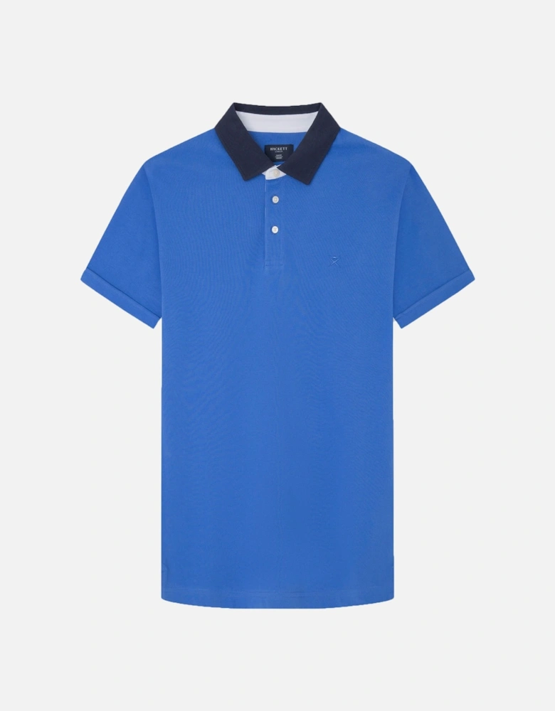 Selvedge Placket Polo French Blue