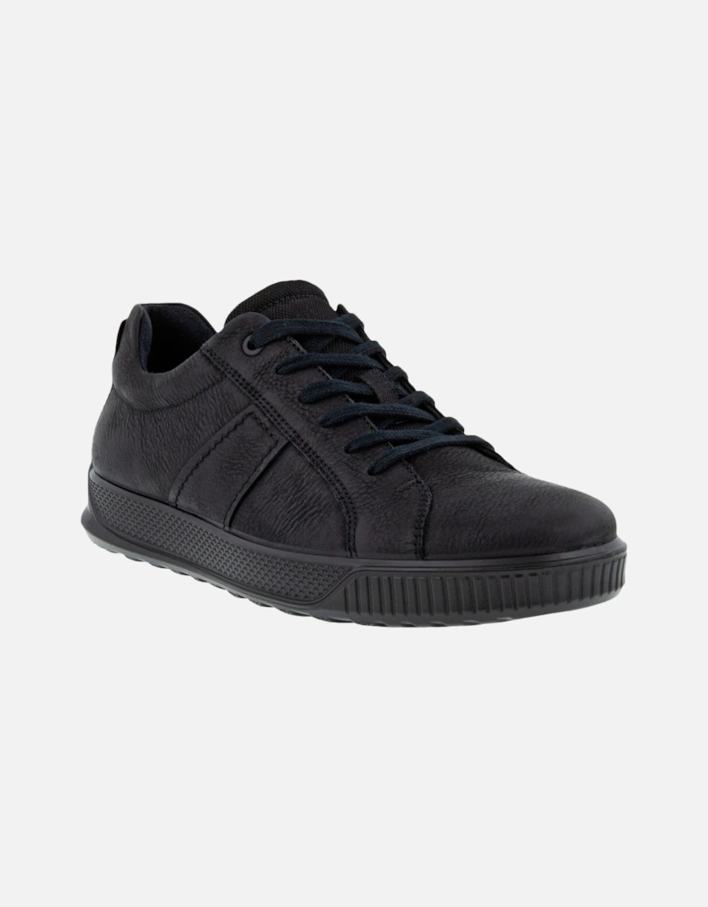 Mens Byway Leather Trainers - Black