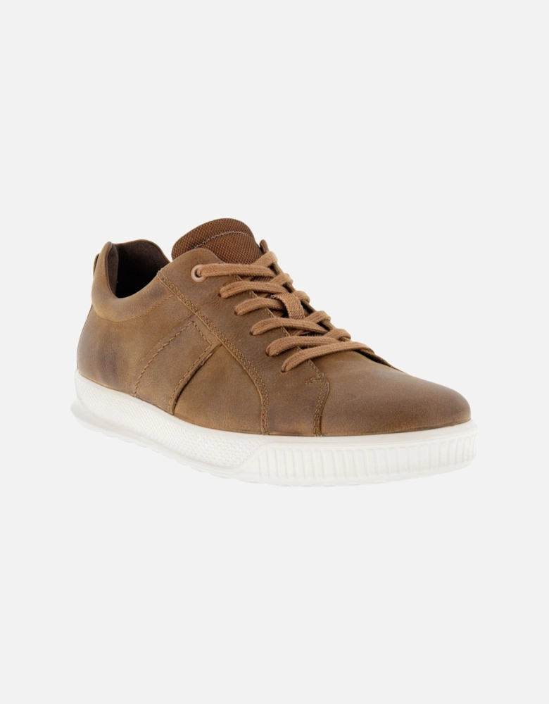 Mens Byway Leather Trainers - Camel