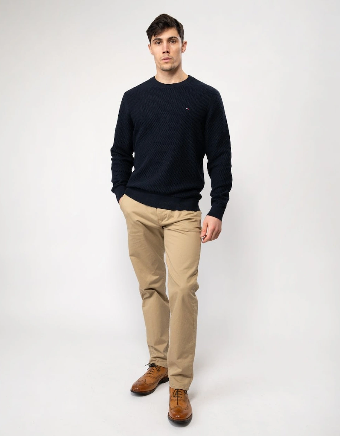 Oval Structure Mens Crew Jumper