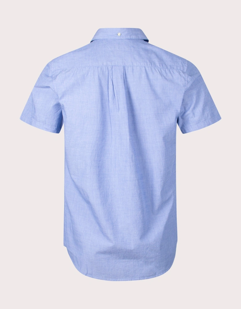 Short Sleeved Crest Poplin Tailored Shirt