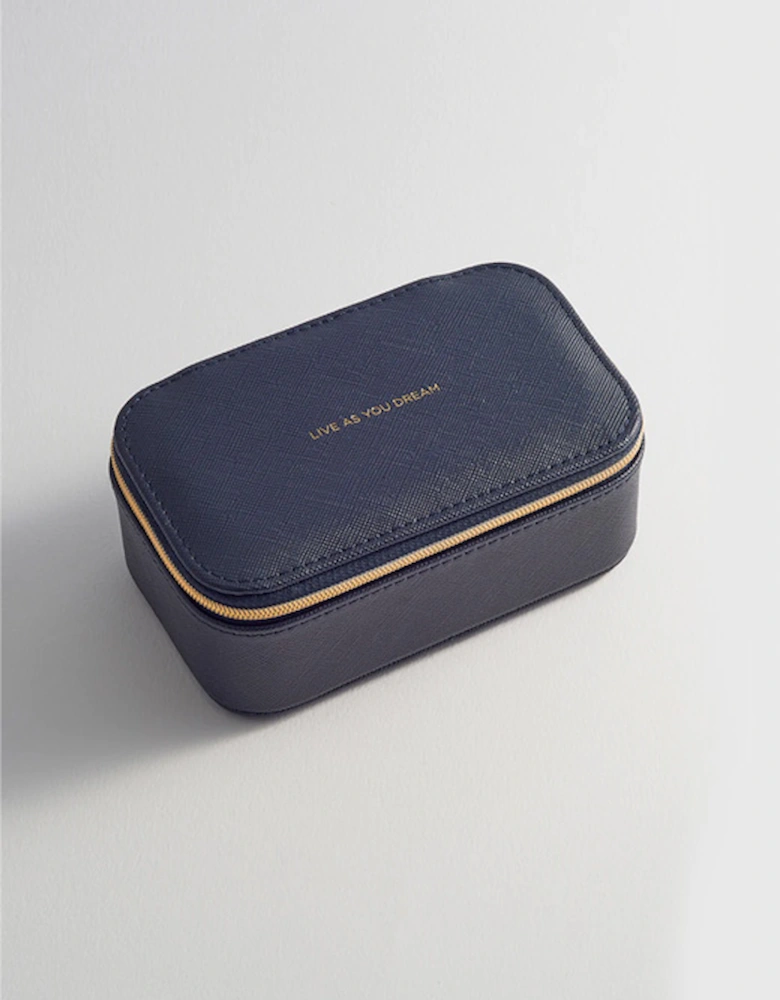 Mini Jewellery Box Live As You Dream Navy