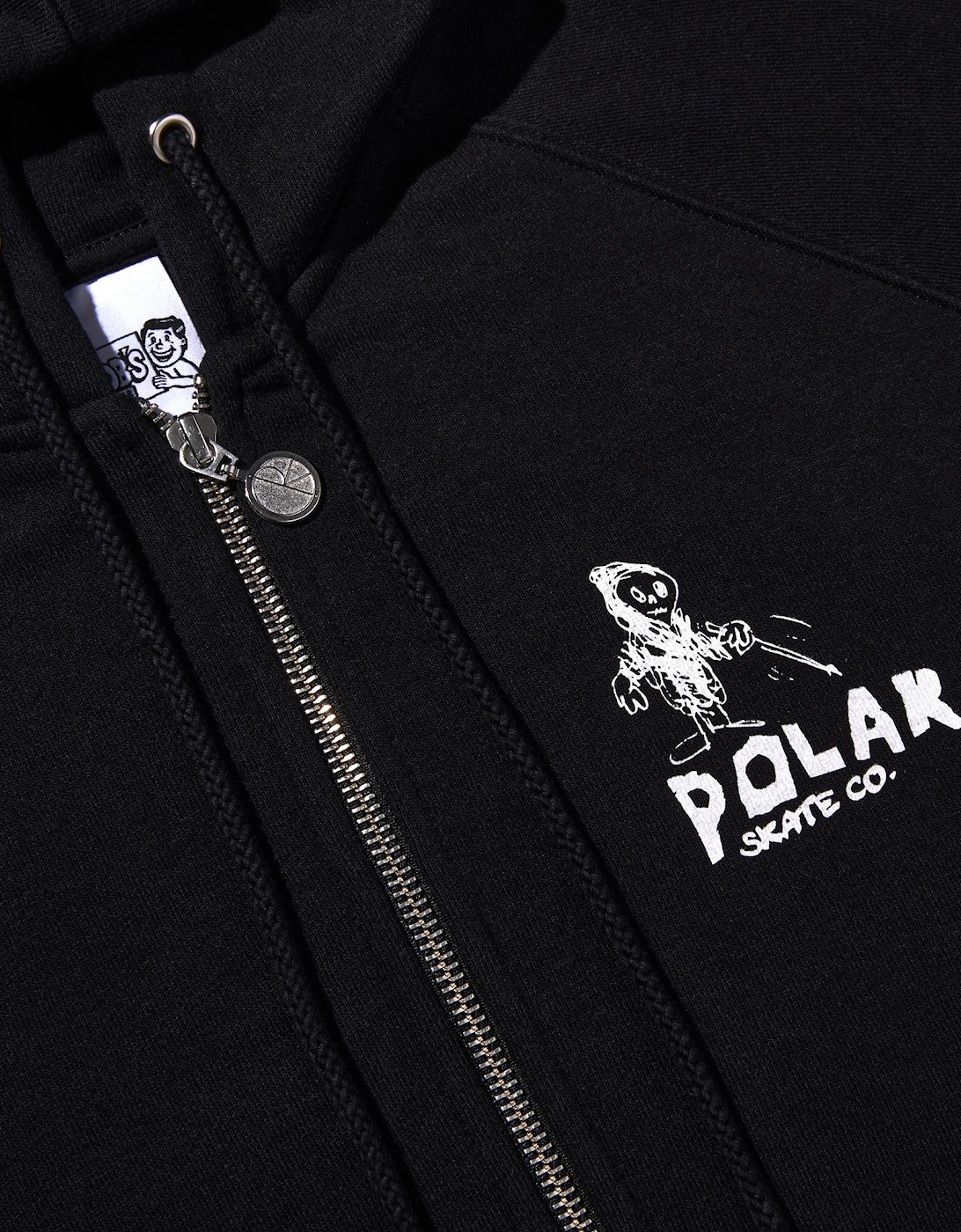 Polar Skate Co. Default Zip Reaper Hoodie - Black