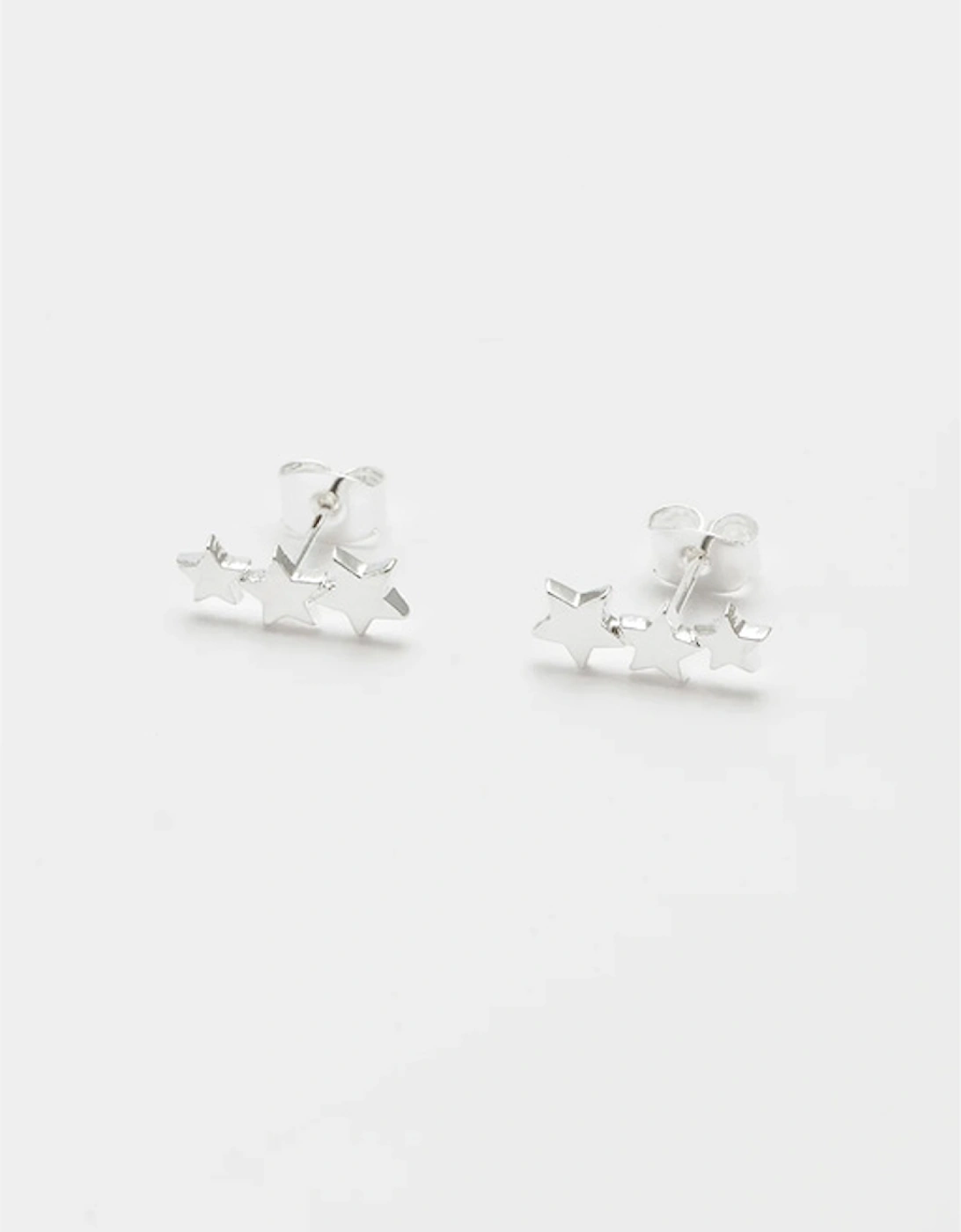 Trio Star Crawler Studs Silver Plated, 4 of 3