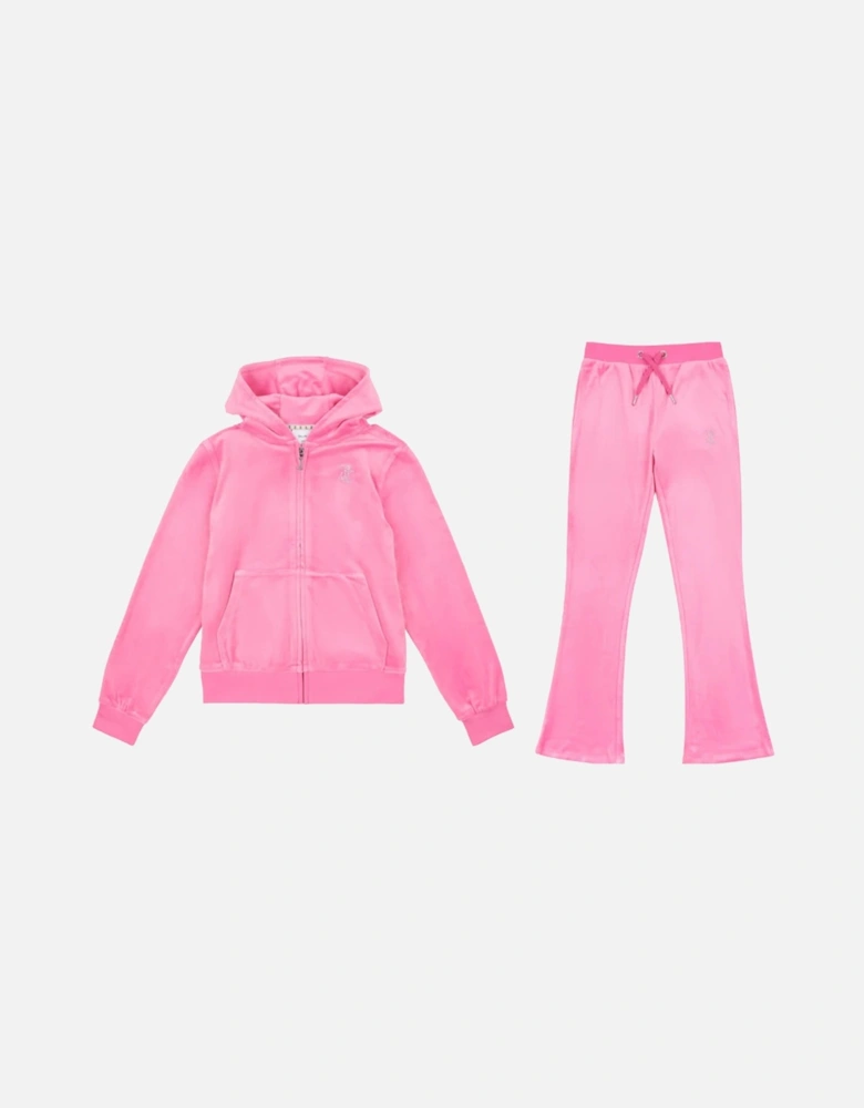 BRIGHT PINK SOFT VELOUR TRACKSUIT