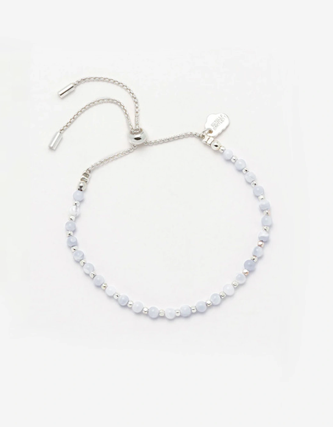 Amelia Bracelet Blue Lace Agate Silver Plated, 3 of 2