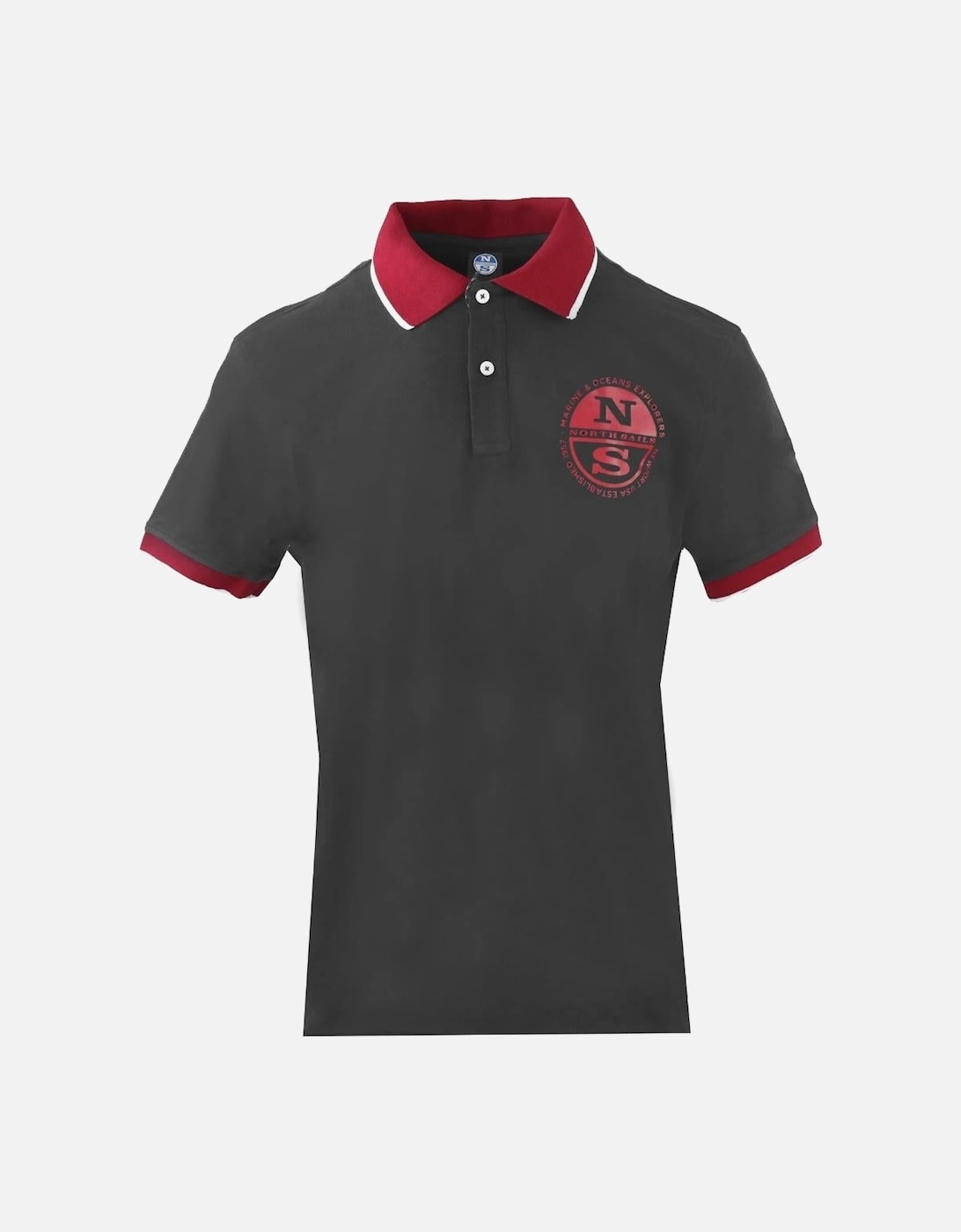 NS Colour Block Black Polo Shirt, 3 of 2