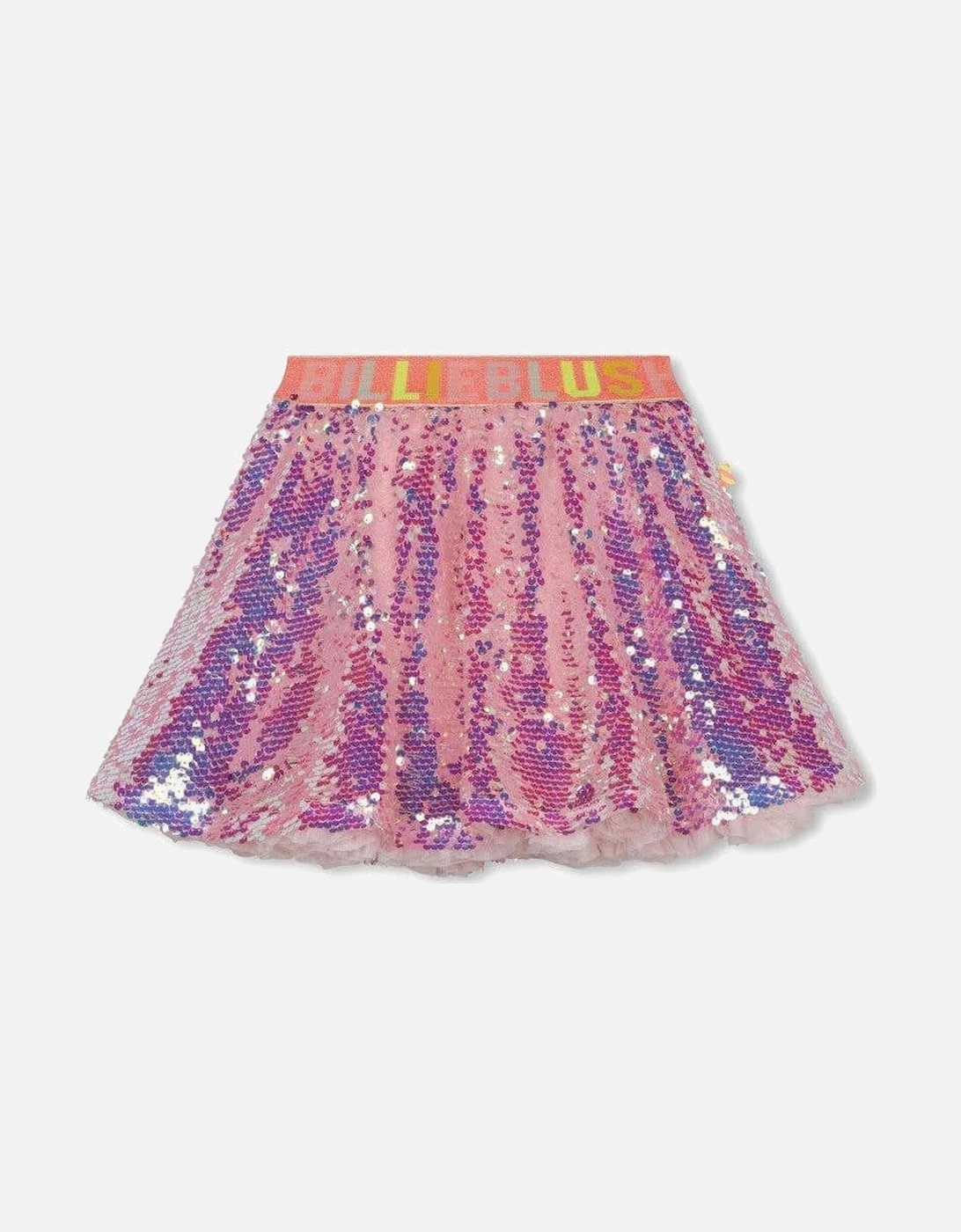 Girls Pink Sequin Skirt, 3 of 2