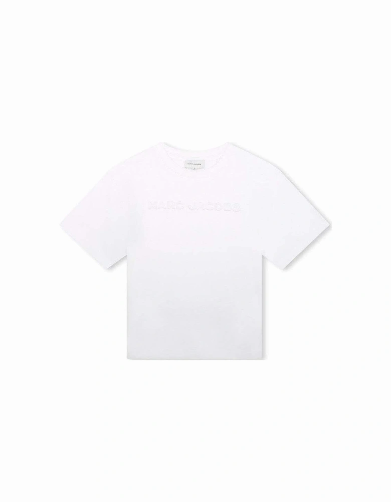 Boys White Short Sleeve T-Shirt