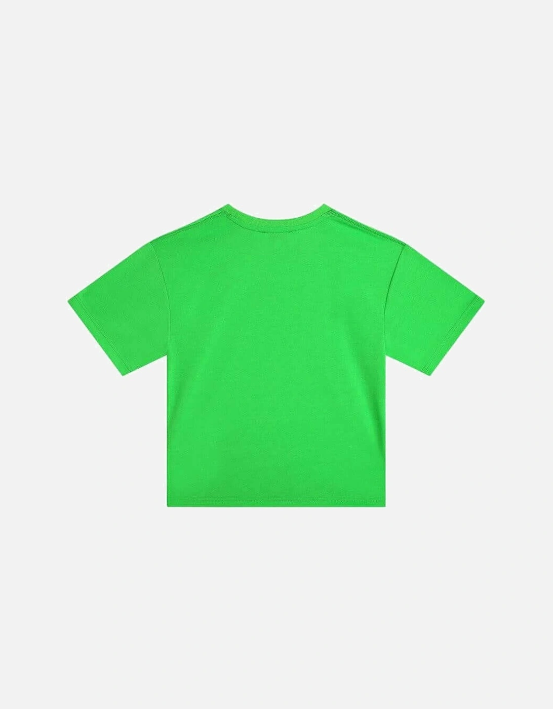 Boys Green Embossed Short Sleeve T-Shirt