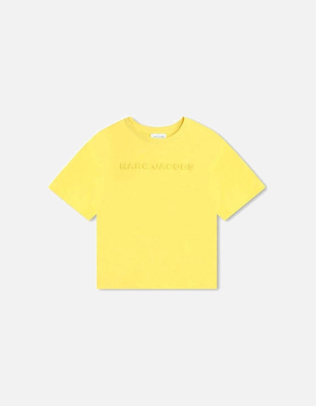 Boys Yellow Embossed Short Sleeve T-Shirt, 3 of 2