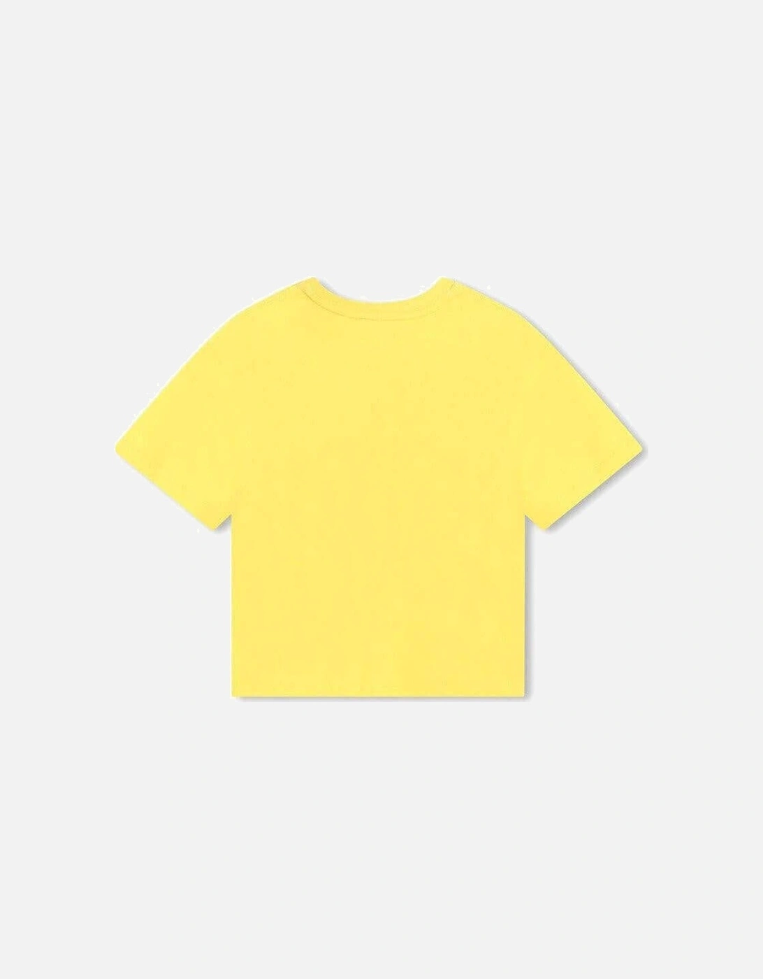 Boys Yellow Embossed Short Sleeve T-Shirt