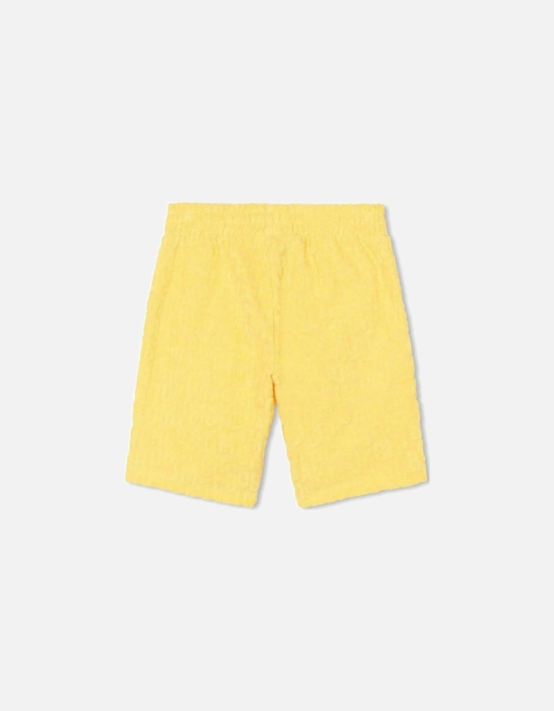 Boys Yellow Towelling Shorts