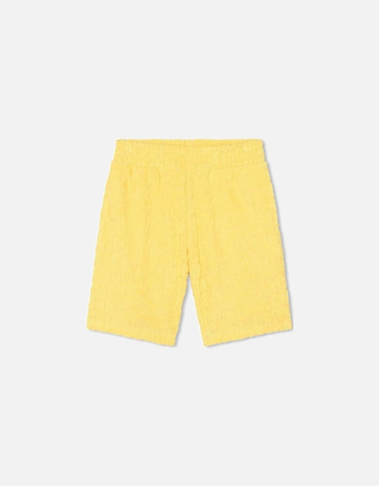 Boys Yellow Towelling Shorts