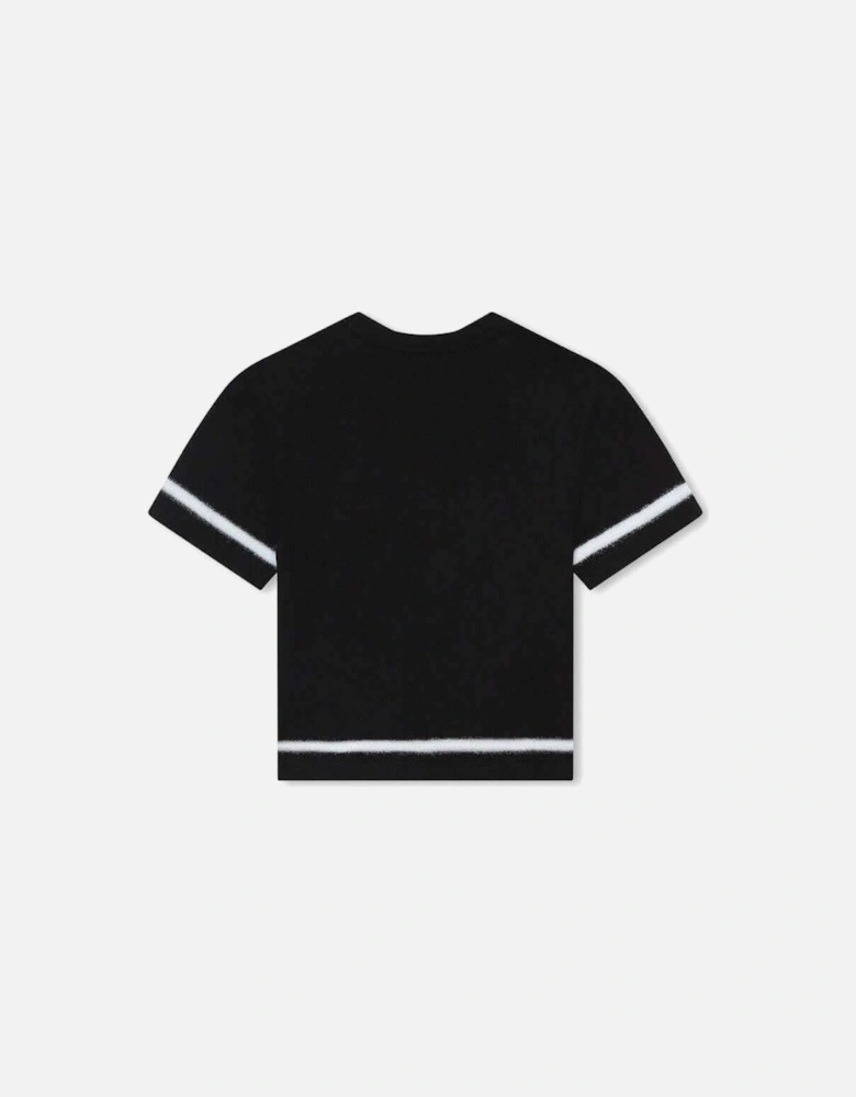 Boys Black & White Short Sleeve T-Shirt