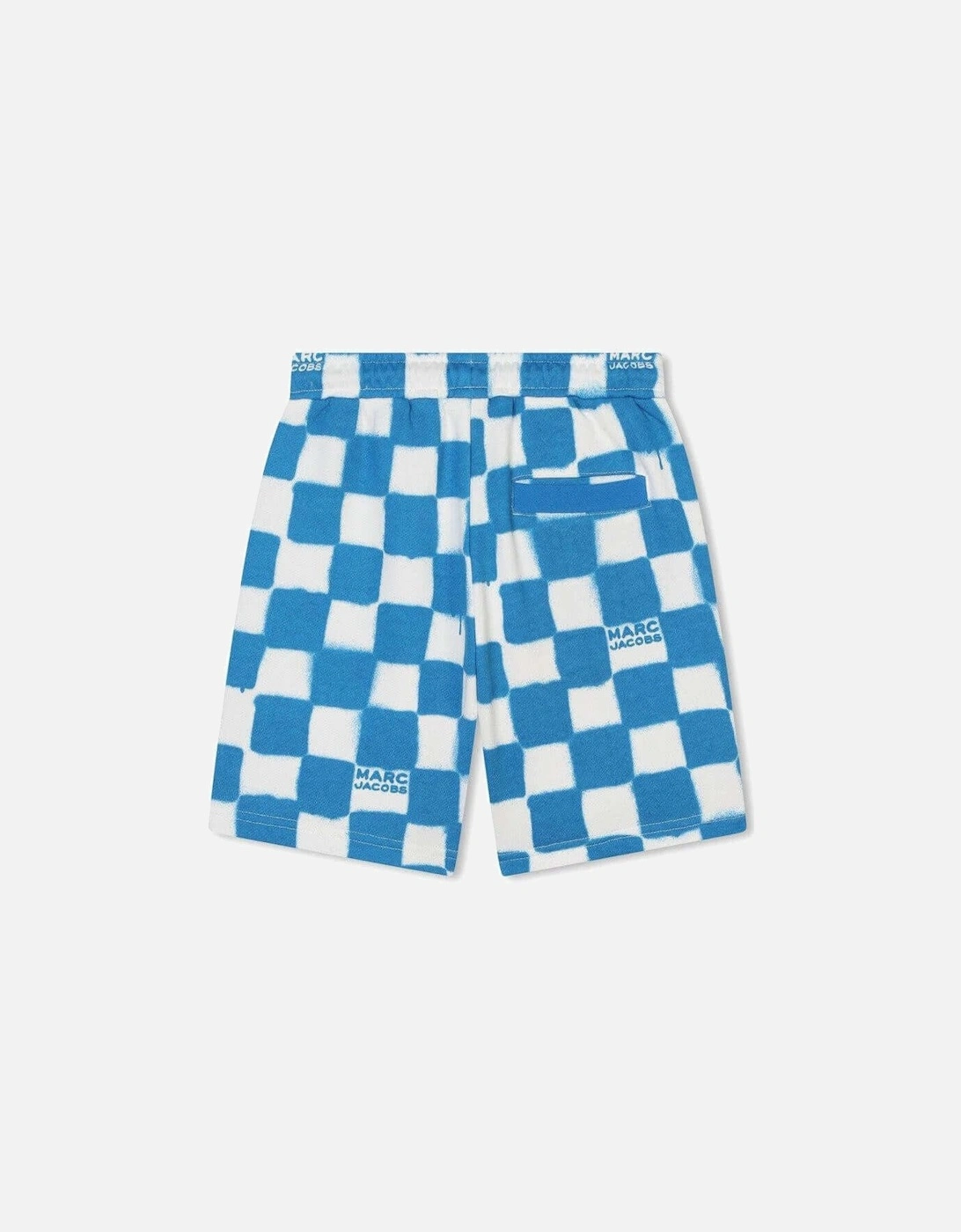 Boys Blue & White Checked Shorts