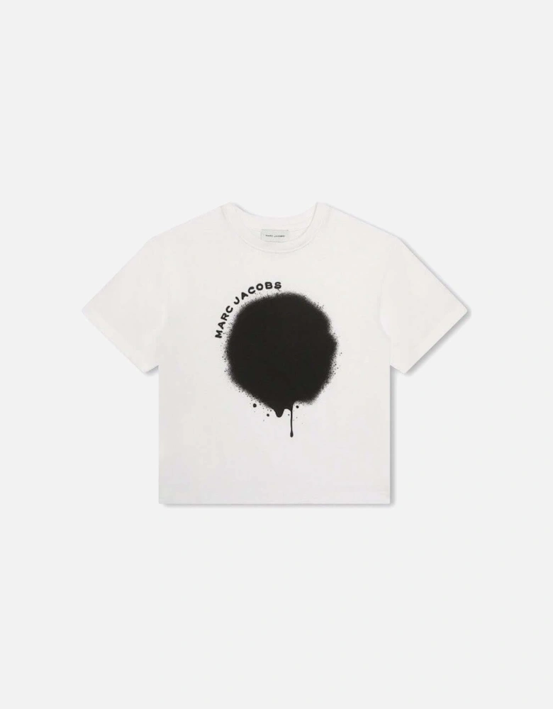 Boys White Spray Paint T-Shirt