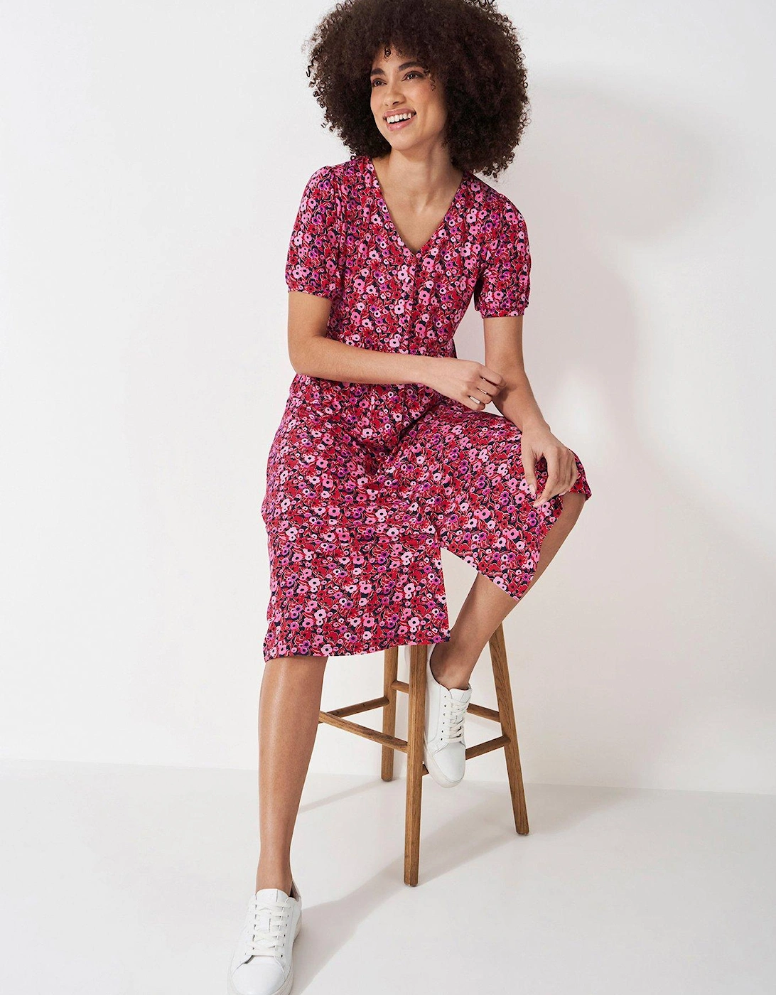 Kiki Short Sleeve Jersey Dress - Multi, 2 of 1