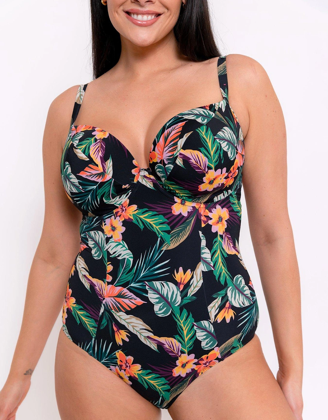 Cuba Libre Padded Plunge Swimsuit Print Mix, 2 of 1