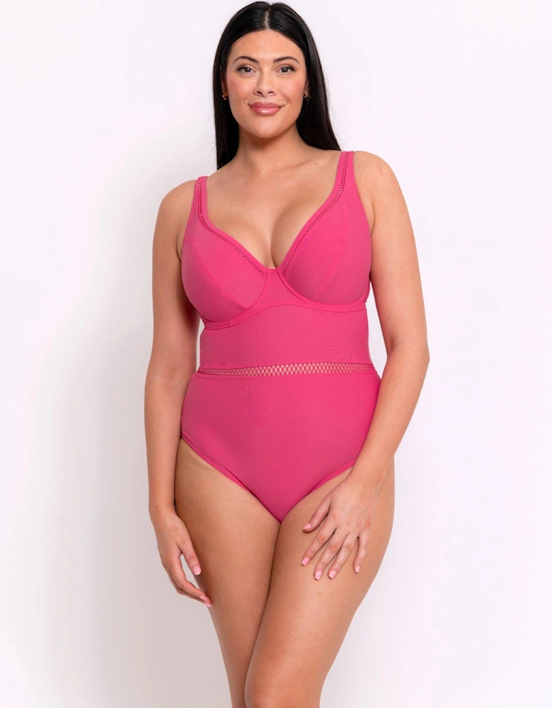 First Class Plunge Swimsuit - Pink