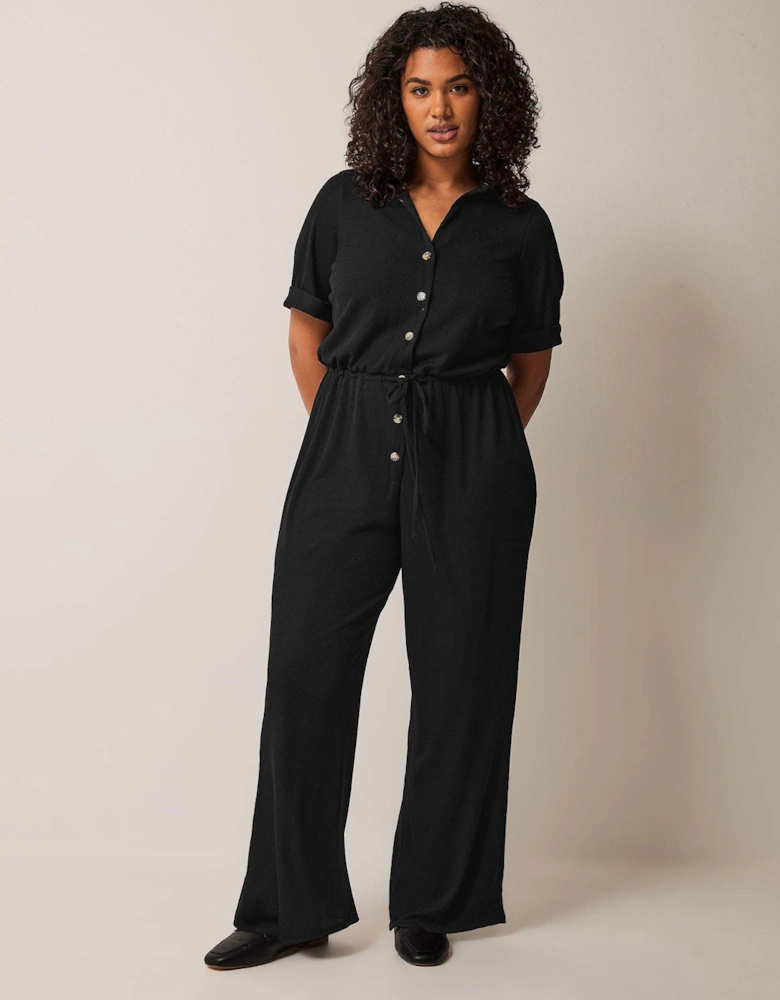 Curve Jersey Jumpsuit Black